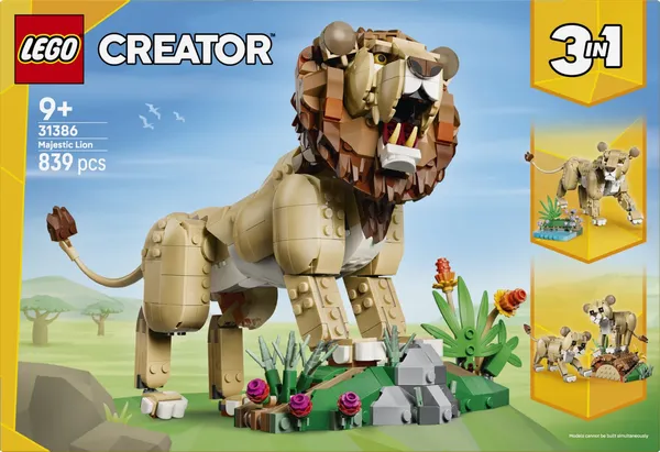 Set Construcție LEGO Animale Sălbatice Leu Maiestos LEGO31386 - imagine 2