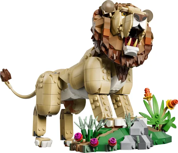 Set Construcție LEGO Animale Sălbatice Leu Maiestos LEGO31386 - imagine 4