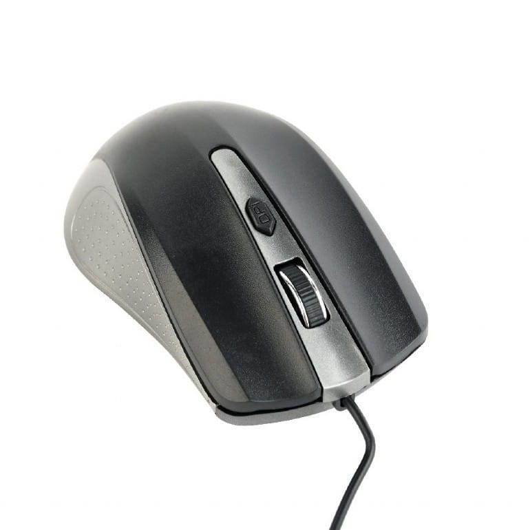 Mouse GEMBIRD MUS-4B-01-GB Cu Fir Optic Negru-Gri