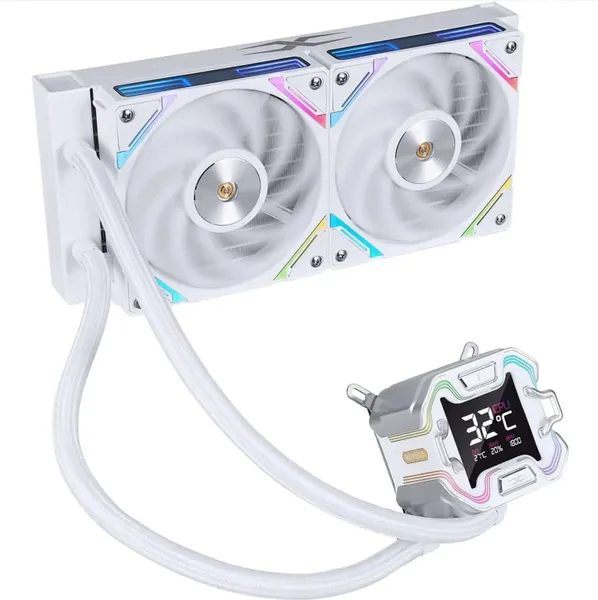 Cooler Procesor 1st PLAYER X-Starship 240E Lichid 2 Ventilatoare aRGB Alb
