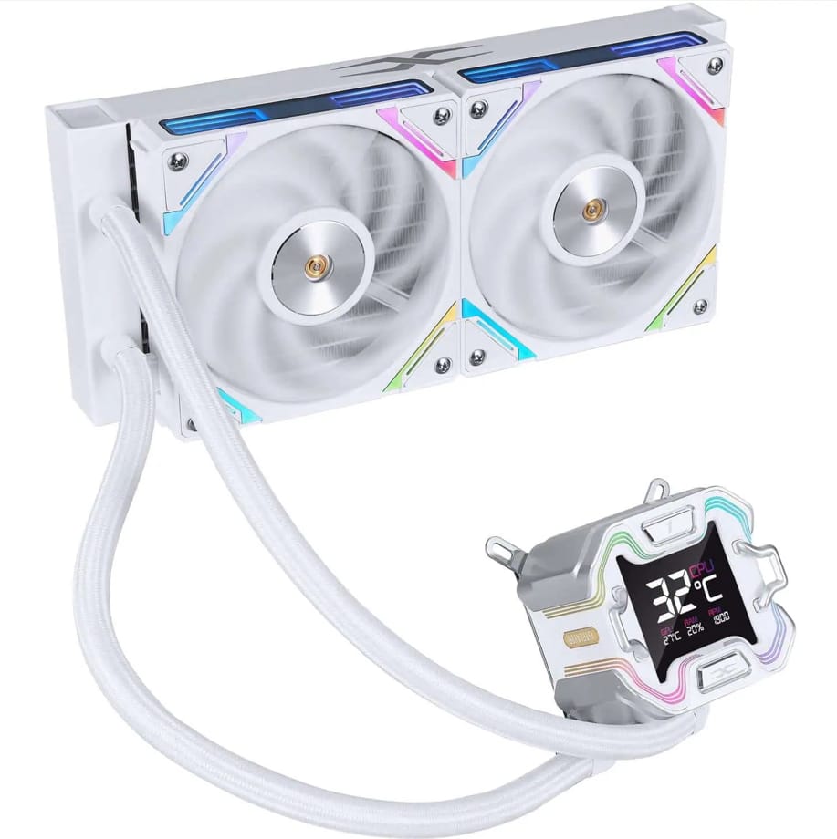 Cooler Procesor 1st PLAYER X-Starship 240E Lichid 2 Ventilatoare aRGB Alb