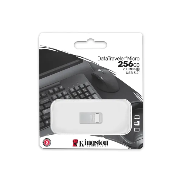 Memorie USB KINGSTON DataTraveler Micro 256GB 200MB/s Metal - imagine 3