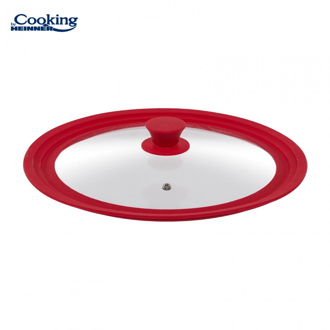 Capac sticlă HEINNER Cooking Ajustabil 28/30/32 cm Roșu