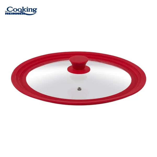 Capac sticlă HEINNER Cooking Ajustabil 28/30/32 cm Roșu