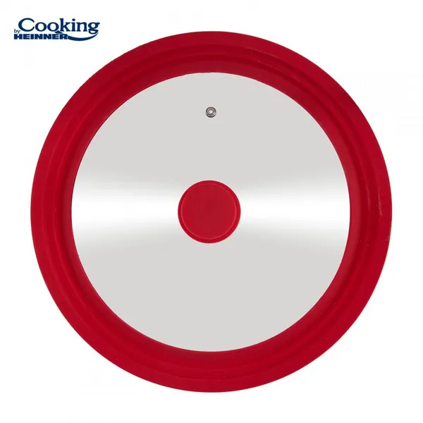Capac sticlă HEINNER Cooking Ajustabil 28/30/32 cm Roșu - imagine 3