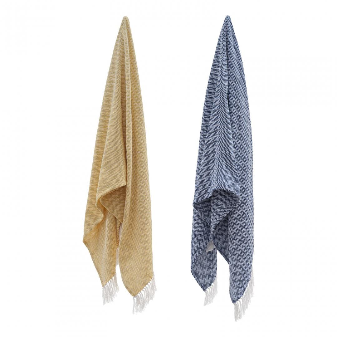 Pled Zig 160x200 cm cu Ciucuri 75% Bumbac