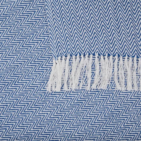 Pled Zig 160x200 cm cu Ciucuri 75% Bumbac - imagine 7