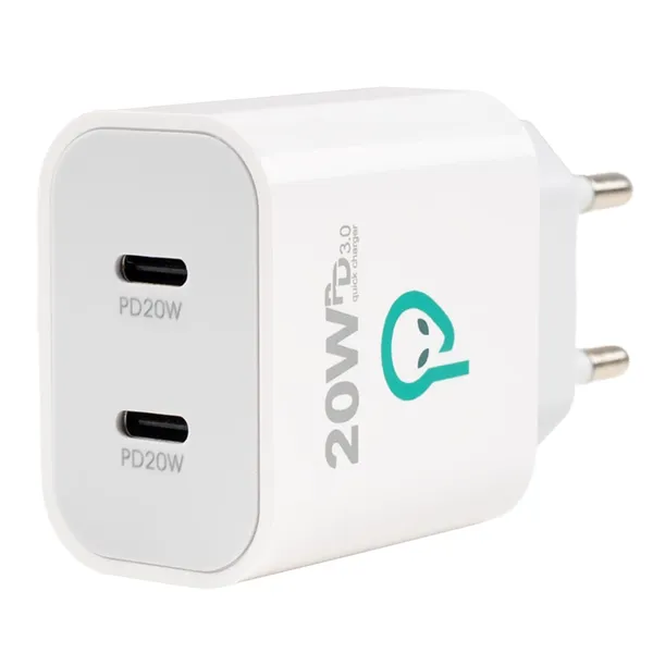 Încărcător Rețea SPACER 2x USB Type-C PD 20W SPAR-TYPECQ-02 - imagine 2