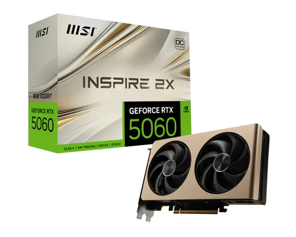 Placă Video MSI GeForce RTX 5060 8G INSPIRE 2X OC - imagine 1
