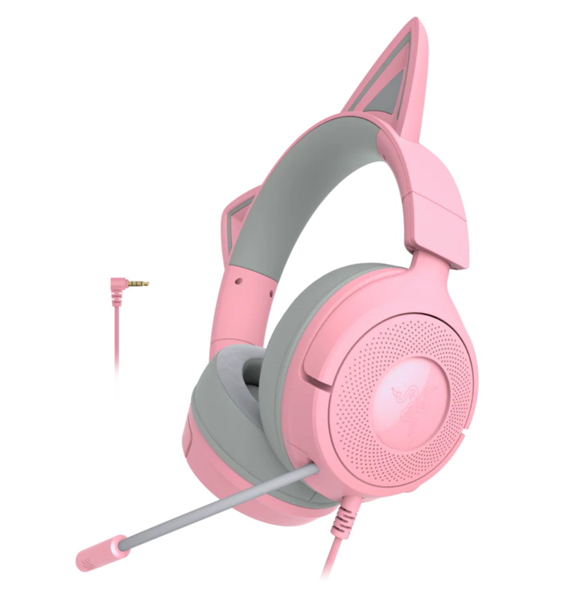 Căști Gaming RAZER Kraken Kitty V3 X Roz - imagine 2