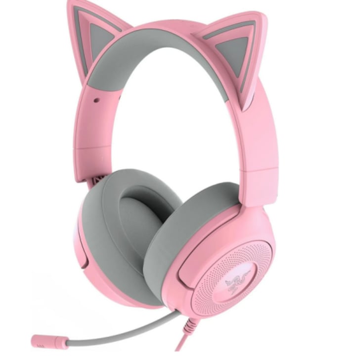 Căști Gaming RAZER Kraken Kitty V3 X Roz - imagine 5