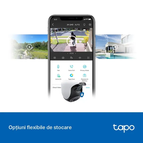Camera IP Exterior TP-LINK Tapo C520WS 2K QHD 360° IP66 - imagine 11