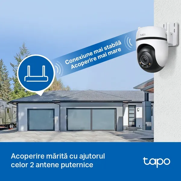 Camera IP Exterior TP-LINK Tapo C520WS 2K QHD 360° IP66 - imagine 9