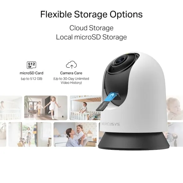 Cameră de Supraveghere MERCUSYS MC230 Wi-Fi Pan/Tilt 3K Audio Bidirecțional - imagine 7