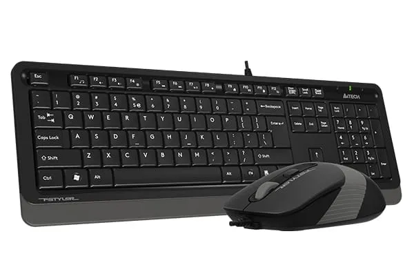 Kit Tastatură și Mouse A4TECH Fstyler FM10+FK10 cu Fir USB Gri - imagine 3