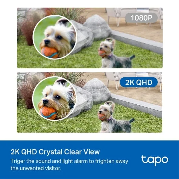 Set 2 Camere IP Exterior TP-Link Tapo C420S2, 2K 4MP, Wireless, Slot Card SD, Night Vision Color, Include Hub Tapo H200 - imagine 4