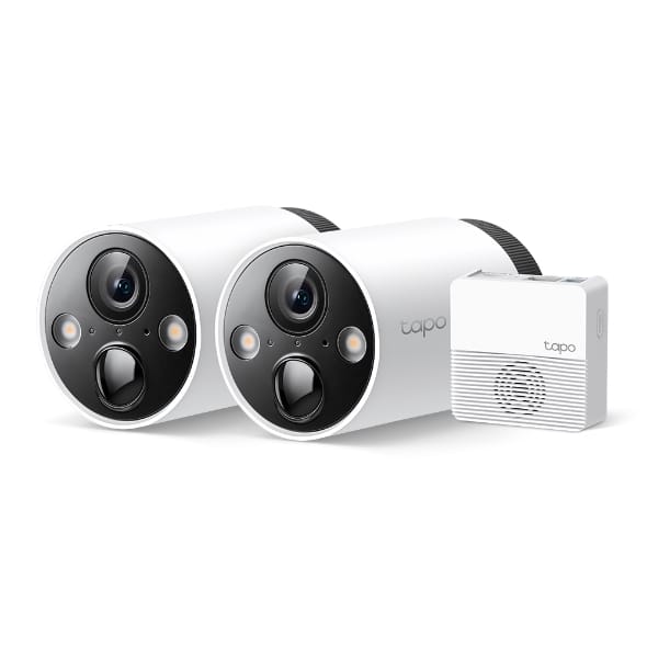 Set 2 Camere IP Exterior TP-Link Tapo C420S2, 2K 4MP, Wireless, Slot Card SD, Night Vision Color, Include Hub Tapo H200