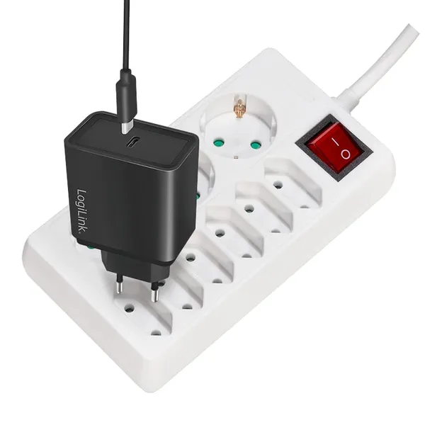 Prelungitor LOGILINK LPS201 3 Prize Schuko + 6 Euro Alb