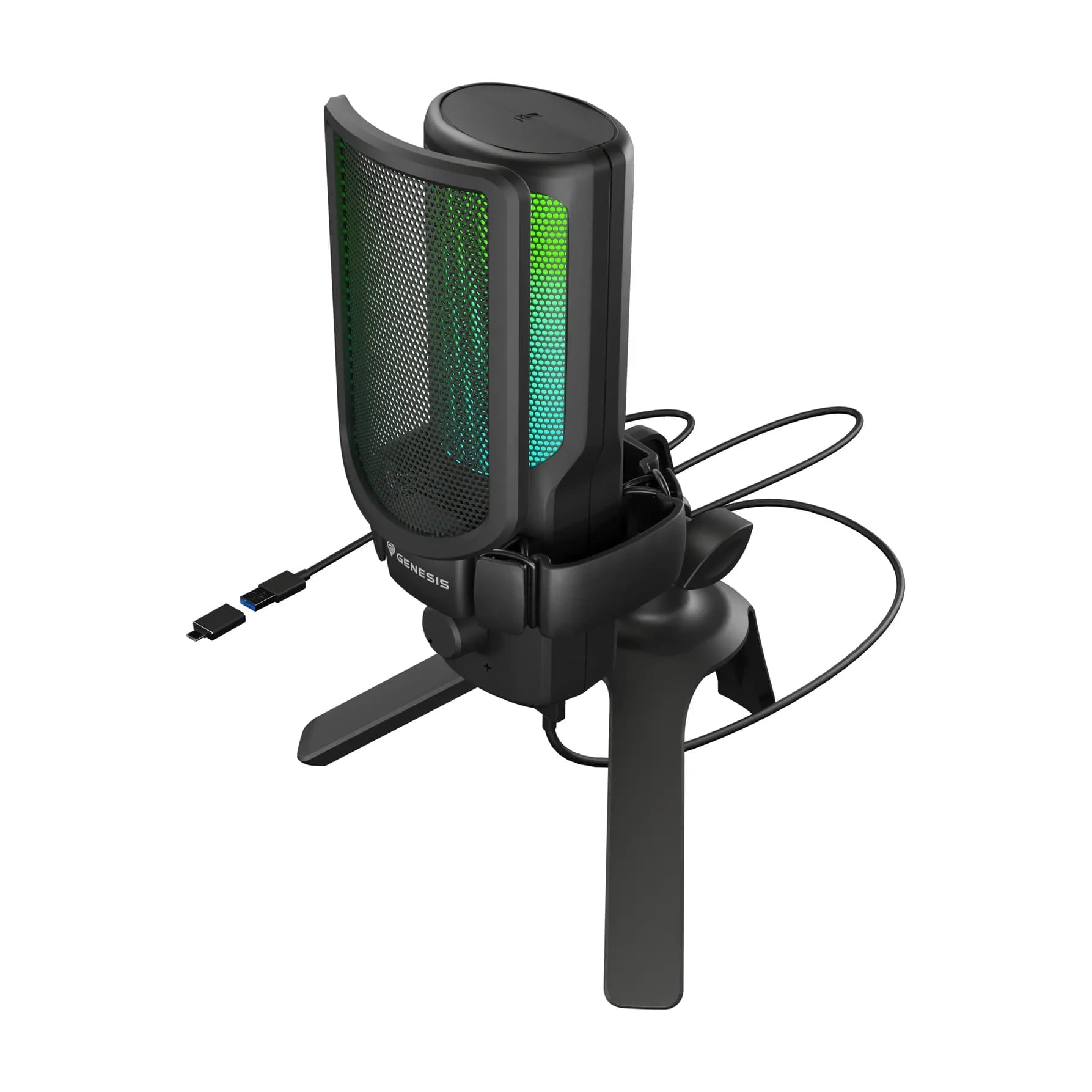 Microfon GENESIS Radium 250 Condenser USB-C Cardioid Negru