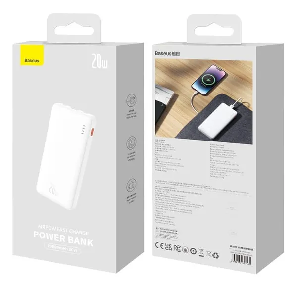 Baterie Externă BASEUS Airpow PPQD090002 10000mAh 20W - imagine 6