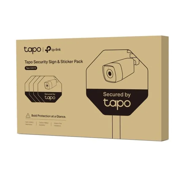 Set Semnalizare Securitate TP-LINK Tapo CA510, 1 Panou și 4 Autocolante - imagine 7