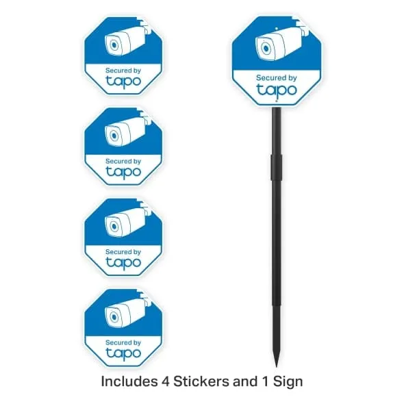 Set Semnalizare Securitate TP-LINK Tapo CA510, 1 Panou și 4 Autocolante