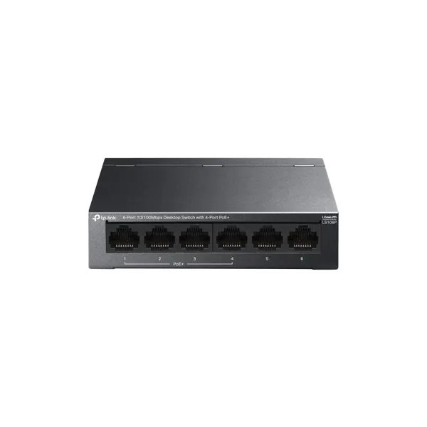 Switch TP-LINK LS106P 6-Porturi 10/100Mbps cu 4-Port PoE+