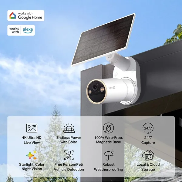 Cameră de Supraveghere TP-LINK Tapo C460 KIT 4K Panou Solar - imagine 4