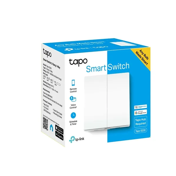 Întrerupător Inteligent TP-LINK TAPO S220 Dublu Wireless 868 MHz - imagine 7