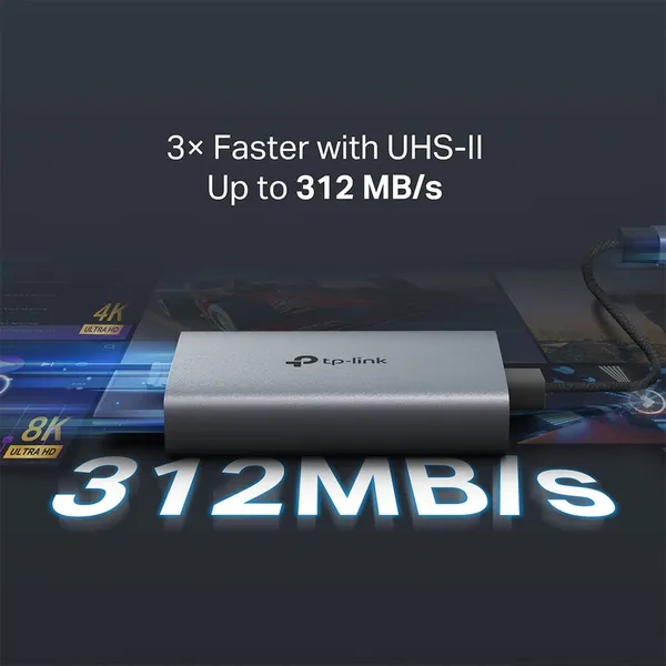 Cititor Carduri TP-LINK UA440C UHS-II USB-C 3.0 - imagine 4