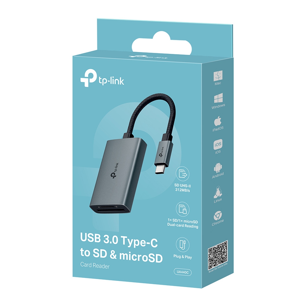 Cititor Carduri TP-LINK UA440C UHS-II USB-C 3.0 - imagine 10