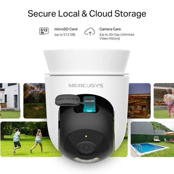 Cameră de supraveghere MERCUSYS MC510 Outdoor 2K Pan/Tilt 360° - imagine 7