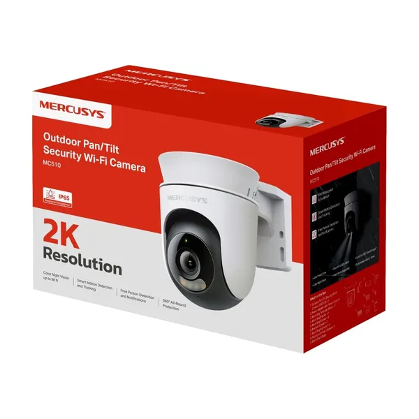 Cameră de supraveghere MERCUSYS MC510 Outdoor 2K Pan/Tilt 360° - imagine 9
