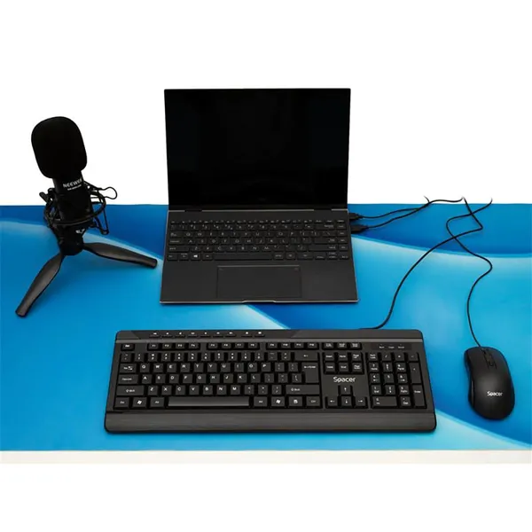 Kit Tastatură și Mouse SPACER Spaceer 104+9 taste 1600dpi Negru - imagine 8