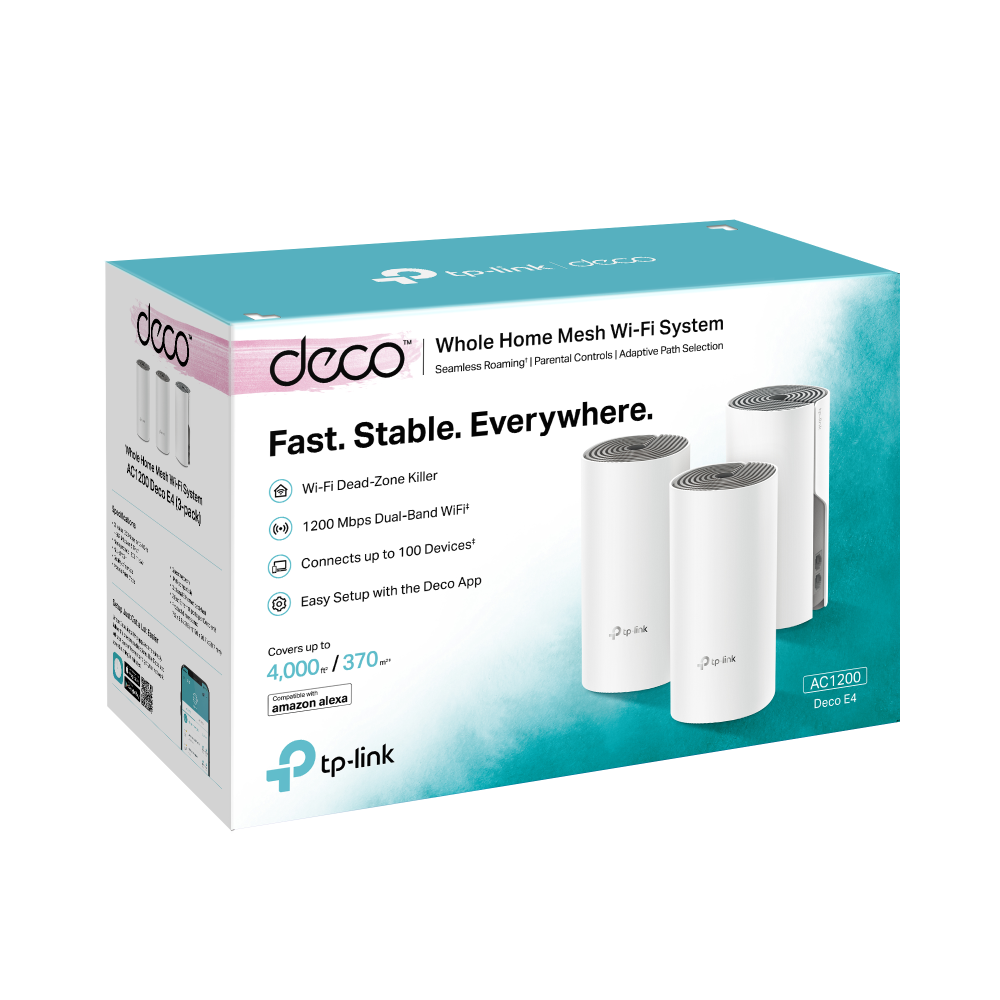 Sistem Wi-Fi Mesh TP-Link Deco E4 (3-pack) – AC1200 Dual-Band - imagine 5