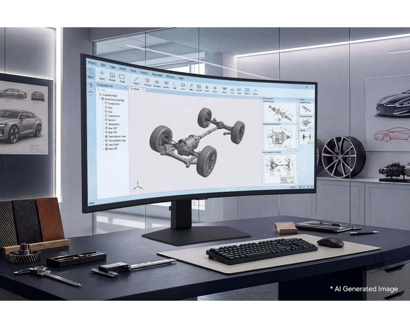 Monitor SAMSUNG LS40H850TAUXEN 40 Inch Curbat 1000R 144Hz - imagine 14