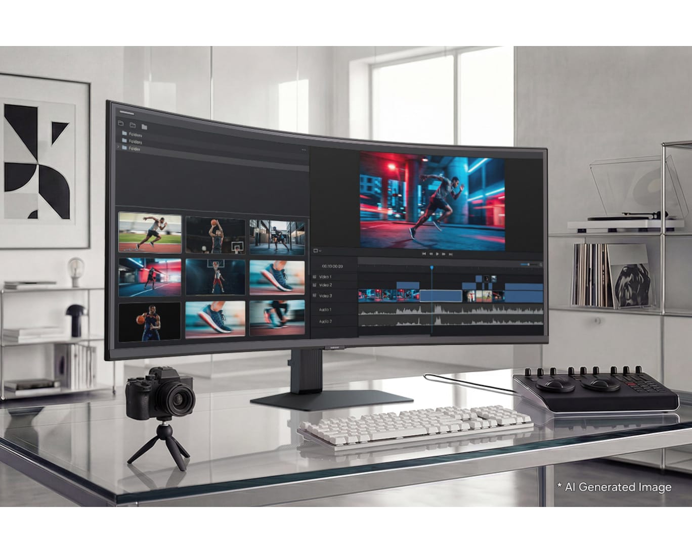 Monitor SAMSUNG LS40H850TAUXEN 40 Inch Curbat 1000R 144Hz - imagine 15