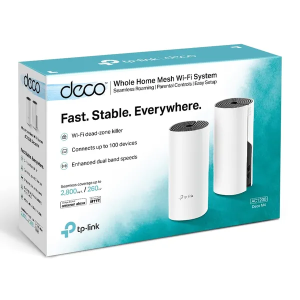 Sistem Wi-Fi Mesh TP-Link Deco M4 (2-pack) – AC1200 Gigabit Dual-Band - imagine 8