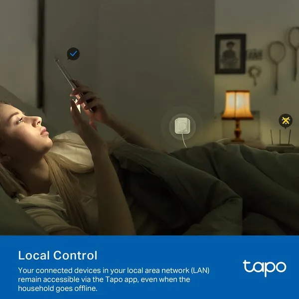 Priză Smart TP-LINK Tapo P100 2-pack Alb - imagine 5
