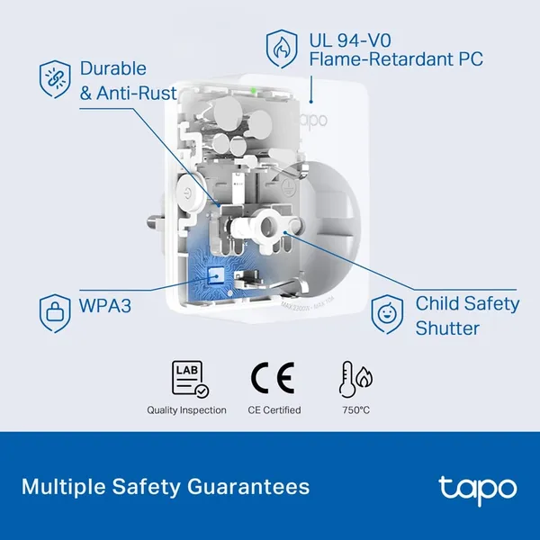 Priză Smart TP-LINK Tapo P100 2-pack Alb - imagine 8