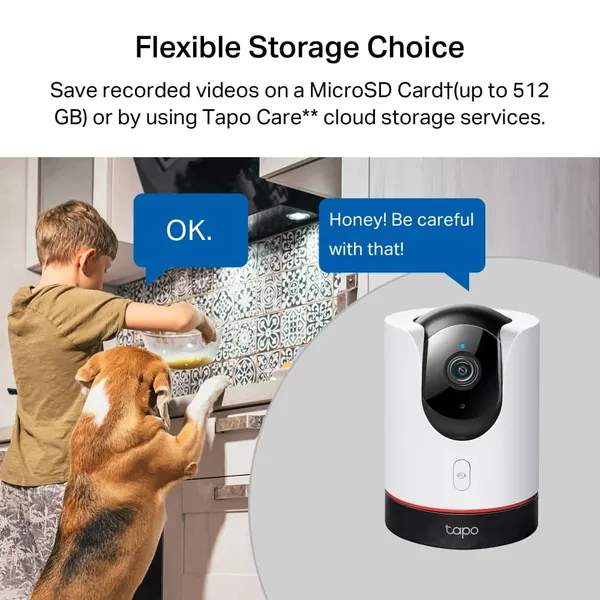 Cameră de Supraveghere TP-LINK Tapo C225 Cube 2K QHD Alb - imagine 9