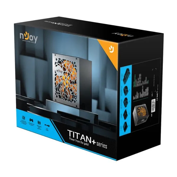 Sursă PC NJOY TITAN+ 550W 80+ Bronze ATX Negru - imagine 5