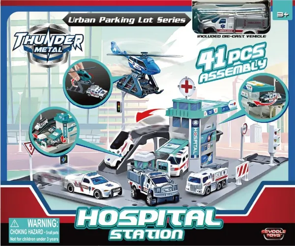 Set Parcare Auto CEVODLE Machetă Die-Cast Scară 1:64 - imagine 2