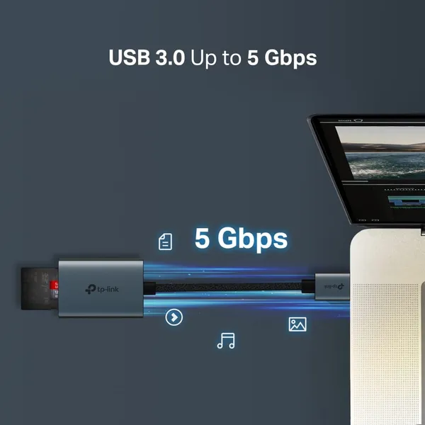 Adaptor TP-LINK UA430 USB Type-A SD/TF 3.0 104MBps - imagine 6