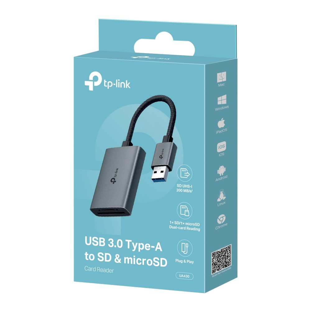 Adaptor TP-LINK USB Type-A SD/TF 3.0 104MBps UA430 - imagine 9