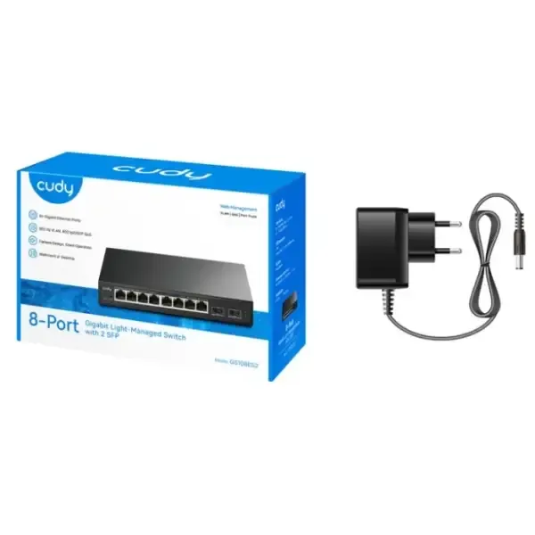 Switch CUDY GS108ES2 8 Porturi Gigabit 2 SFP 1.25G - imagine 2