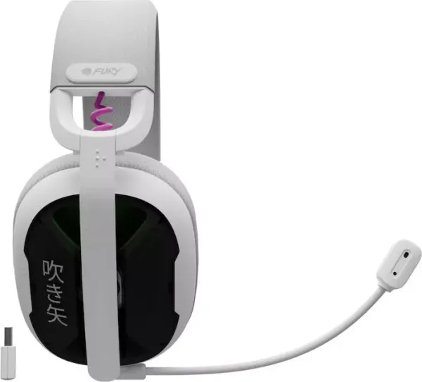 Căști Wireless FURY Fukiya F6 USB-C Stereo 40h Alb - imagine 3