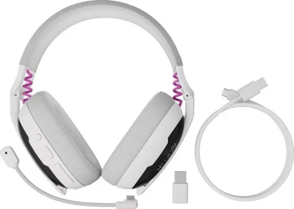 Căști Wireless FURY Fukiya F6 USB-C Stereo 40h Alb - imagine 4