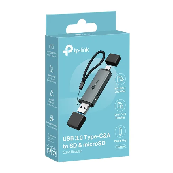Cititor Carduri TP-LINK UA430D USB 3.0 Type-C Type-A SD microSD - imagine 9