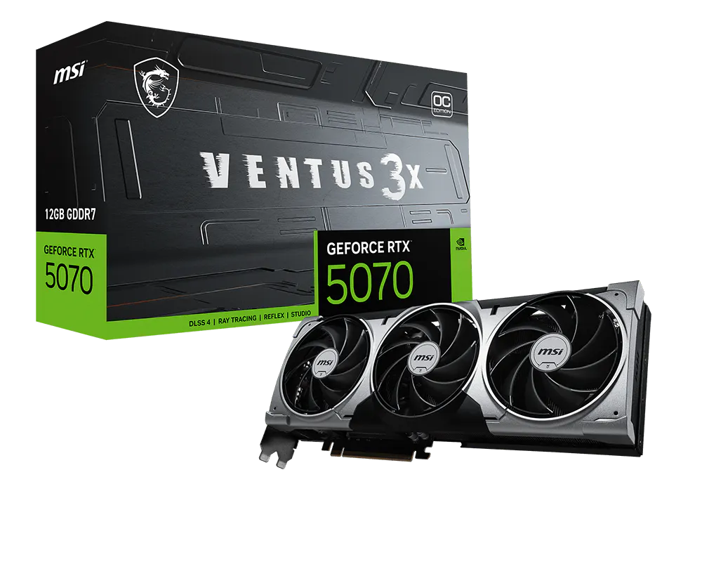 Placă video MSI GeForce RTX 5070 12G VENTUS 3X OC